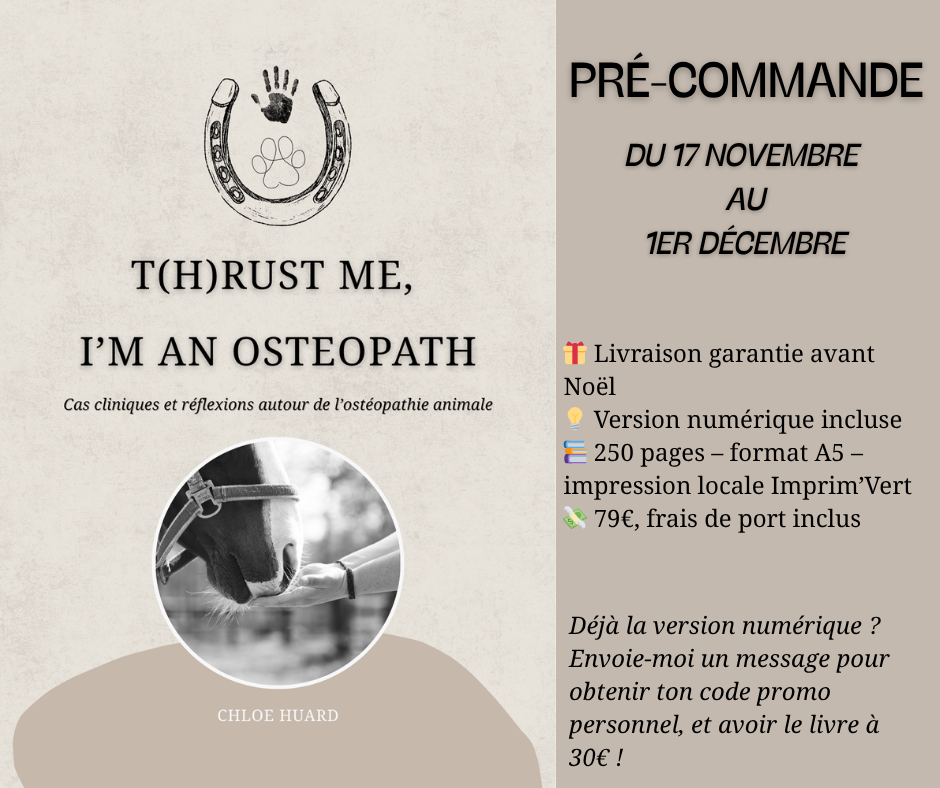 Pré-commande : Livre (papier) "T(h)rust me, I'm an osteopath" - inclut l'ebook